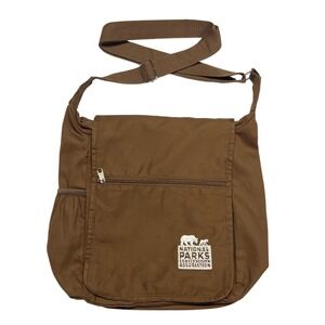 National Parks Conservation Association Brown Canvas Satchel Crossbody NWOT